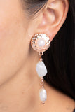 Modest MVP - Copper Clip-On Earrings - Paparazzi Accessories Clip-On Bedazzle Me Pretty Mobile Fashion Boutique