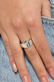 Monogram Memento - Silver - D Ring - Paparazzi Accessories Ring Bedazzle Me Pretty Mobile Fashion Boutique