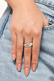 Monogram Memento - Silver - N Ring - Paparazzi Accessories Ring Bedazzle Me Pretty Mobile Fashion Boutique