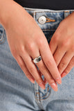 Monogram Memento - Silver - W Ring - Paparazzi Accessories Ring Bedazzle Me Pretty Mobile Fashion Boutique