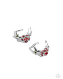 Mother ROSE Best - Red Earrings - Paparazzi Accessories Earrings Bedazzle Me Pretty Mobile Fashion Boutique