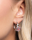 Mother ROSE Best - Red Earrings - Paparazzi Accessories Earrings Bedazzle Me Pretty Mobile Fashion Boutique
