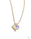 Motivated Maverick - Gold Necklace - Paparazzi Accessories Necklace Bedazzle Me Pretty Mobile Fashion Boutique