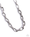 Motley In Motion - Silver Necklace - Paparazzi Accessories Necklace Bedazzle Me Pretty Mobile Fashion Boutique