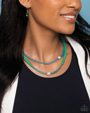 Multicolored Masquerade - Green Necklace - Paparazzi Accessories Necklace Bedazzle Me Pretty Mobile Fashion Boutique