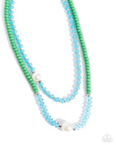Multicolored Masquerade - Green Necklace - Paparazzi Accessories Necklace Bedazzle Me Pretty Mobile Fashion Boutique