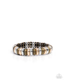 Multicolored Meeting - Brass Bracelet - Paparazzi Accessories Bracelet Bedazzle Me Pretty Mobile Fashion Boutique