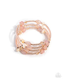 Multiple Choice - Rose Gold Bracelet - Paparazzi Accessories Bracelet Bedazzle Me Pretty Mobile Fashion Boutique