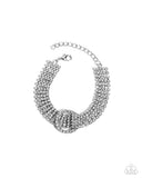 Musings Magic - White Bracelet - Paparazzi Accessories Bracelet Bedazzle Me Pretty Mobile Fashion Boutique
