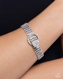 Musings Magic - White Bracelet - Paparazzi Accessories Bracelet Bedazzle Me Pretty Mobile Fashion Boutique