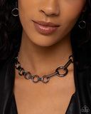 Musings Marvel - Black Necklace - Paparazzi Accessories Necklace Bedazzle Me Pretty Mobile Fashion Boutique