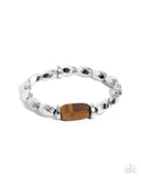 Musings Melody - Brown Mens Bracelet - Paparazzi Accessories Mens Bracelet Bedazzle Me Pretty Mobile Fashion Boutique