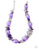 Mutual Mirage - Purple Necklace - Paparazzi Accessories Necklace Bedazzle Me Pretty Mobile Fashion Boutique