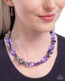 Mutual Mirage - Purple Necklace - Paparazzi Accessories Necklace Bedazzle Me Pretty Mobile Fashion Boutique