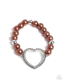 My Love, My Life - Brown Bracelet - Paparazzi Accessories Bracelet Bedazzle Me Pretty Mobile Fashion Boutique