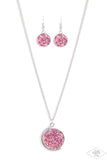 My Moon and Stars - Multi Pink Diamond Necklace - Paparazzi Accessories Necklace Bedazzle Me Pretty Mobile Fashion Boutique