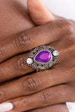 Mystical Mania - Purple Ring - Paparazzi Accessories Ring Bedazzle Me Pretty Mobile Fashion Boutique
