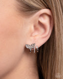 Mythical Marina - White Earrings - Paparazzi Accessories Earrings Bedazzle Me Pretty Mobile Fashion Boutique