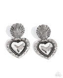 Mythical Moment - Silver Post Earrings - Paparazzi Accessories Post Earrings Bedazzle Me Pretty Mobile Fashion Boutique