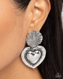 Mythical Moment - Silver Post Earrings - Paparazzi Accessories Post Earrings Bedazzle Me Pretty Mobile Fashion Boutique