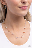 Narrow Novelty - White Necklace - Paparazzi Accessories Necklace Bedazzle Me Pretty Mobile Fashion Boutique