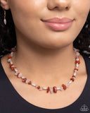 Natural Nuance - Red Necklace - Paparazzi Accessories Necklace Bedazzle Me Pretty Mobile Fashion Boutique