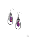 Neatly Natural - Purple Earrings - Paparazzi Accessories Earrings Bedazzle Me Pretty Mobile Fashion Boutique