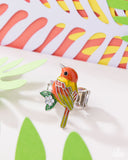 Nestled Nightingale - Yellow Ring - Paparazzi Accessories Ring Bedazzle Me Pretty Mobile Fashion Boutique