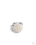 Never Ending Style - White Ring - Paparazzi Accessories Ring Bedazzle Me Pretty Mobile Fashion Boutique