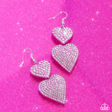 Never Enough Sparkle - Pink Earrings - Paparazzi Accessories Earrings Bedazzle Me Pretty Mobile Fashion Boutique