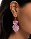 Never Enough Sparkle - Pink Earrings - Paparazzi Accessories Earrings Bedazzle Me Pretty Mobile Fashion Boutique