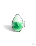 Never Say TIE DYE - Green Ring - Paparazzi Accessories Ring Bedazzle Me Pretty Mobile Fashion Boutique