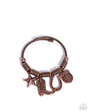 New Sheriff in Town - Copper Bracelet - Paparazzi Accessories Bracelet Bedazzle Me Pretty Mobile Fashion Boutique