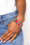 Next POP Model - Red Bracelet - Paparazzi Accessories Bracelet Bedazzle Me Pretty Mobile Fashion Boutique