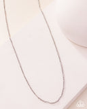 No Drama - Silver Mens Necklace - Paparazzi Accessories Mens Necklace Bedazzle Me Pretty Mobile Fashion Boutique