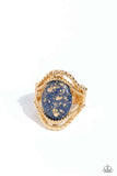 Noble Nebula - Blue Ring - Paparazzi Accessories Ring Bedazzle Me Pretty Mobile Fashion Boutique