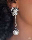 Nod to the Classics - White Post Earrings - Paparazzi Accessories Post Earrings Bedazzle Me Pretty Mobile Fashion Boutique