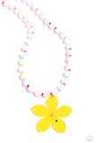 Nostalgic Novelty - Yellow Necklace - Paparazzi Accessories Necklace Bedazzle Me Pretty Mobile Fashion Boutique