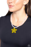 Nostalgic Novelty - Yellow Necklace - Paparazzi Accessories Necklace Bedazzle Me Pretty Mobile Fashion Boutique