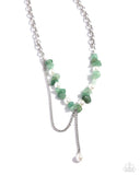 Nostalgically Noble - Green Necklace - Paparazzi Accessories Necklace Bedazzle Me Pretty Mobile Fashion Boutique