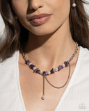 Nostalgically Noble - Purple Necklace - Paparazzi Accessories Necklace Bedazzle Me Pretty Mobile Fashion Boutique