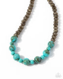 Not a Phase - Blue Necklace - Paparazzi Accessories Necklace Bedazzle Me Pretty Mobile Fashion Boutique