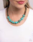Not a Phase - Blue Necklace - Paparazzi Accessories Necklace Bedazzle Me Pretty Mobile Fashion Boutique