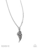 Notorious Nomad - White Necklace - Paparazzi Accessories Necklace Bedazzle Me Pretty Mobile Fashion Boutique