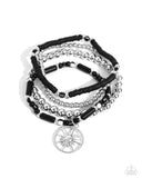Nuanced Navigator - Black Bracelet - Paparazzi Accessories Bracelet Bedazzle Me Pretty Mobile Fashion Boutique