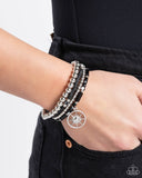 Nuanced Navigator - Black Bracelet - Paparazzi Accessories Bracelet Bedazzle Me Pretty Mobile Fashion Boutique