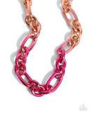 Nuanced Nightlife - Pink Necklace - Paparazzi Accessories Necklace Bedazzle Me Pretty Mobile Fashion Boutique