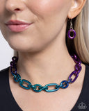 Nuanced Nightlife - Purple Necklace - Paparazzi Accessories Necklace Bedazzle Me Pretty Mobile Fashion Boutique
