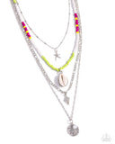 Oceanic Obligato - Green Necklace - Paparazzi Accessories Necklace Bedazzle Me Pretty Mobile Fashion Boutique