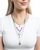 Oceanic Obligato - Purple Necklace - Paparazzi Accessories Necklace Bedazzle Me Pretty Mobile Fashion Boutique